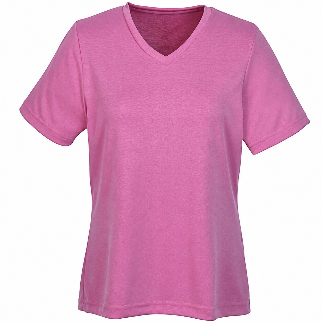 Ladies Mesh Polyester V Neck Shirt — view 2