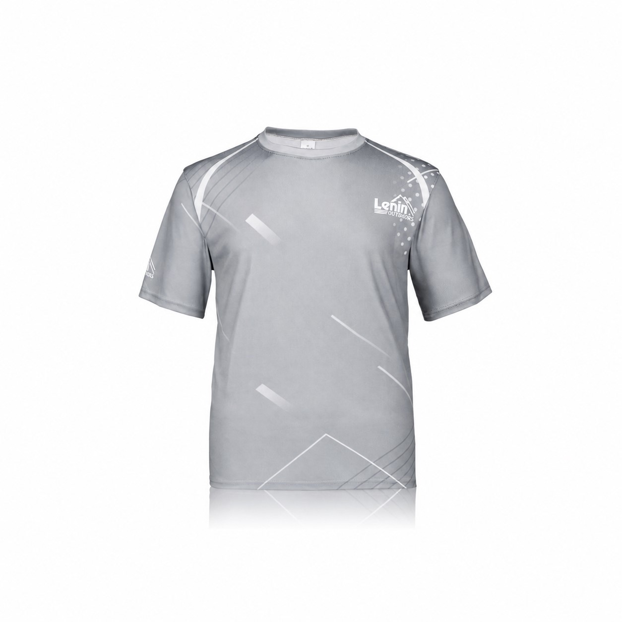 Quick-Drying Polyester Crew Neck T-Shirt — Silver