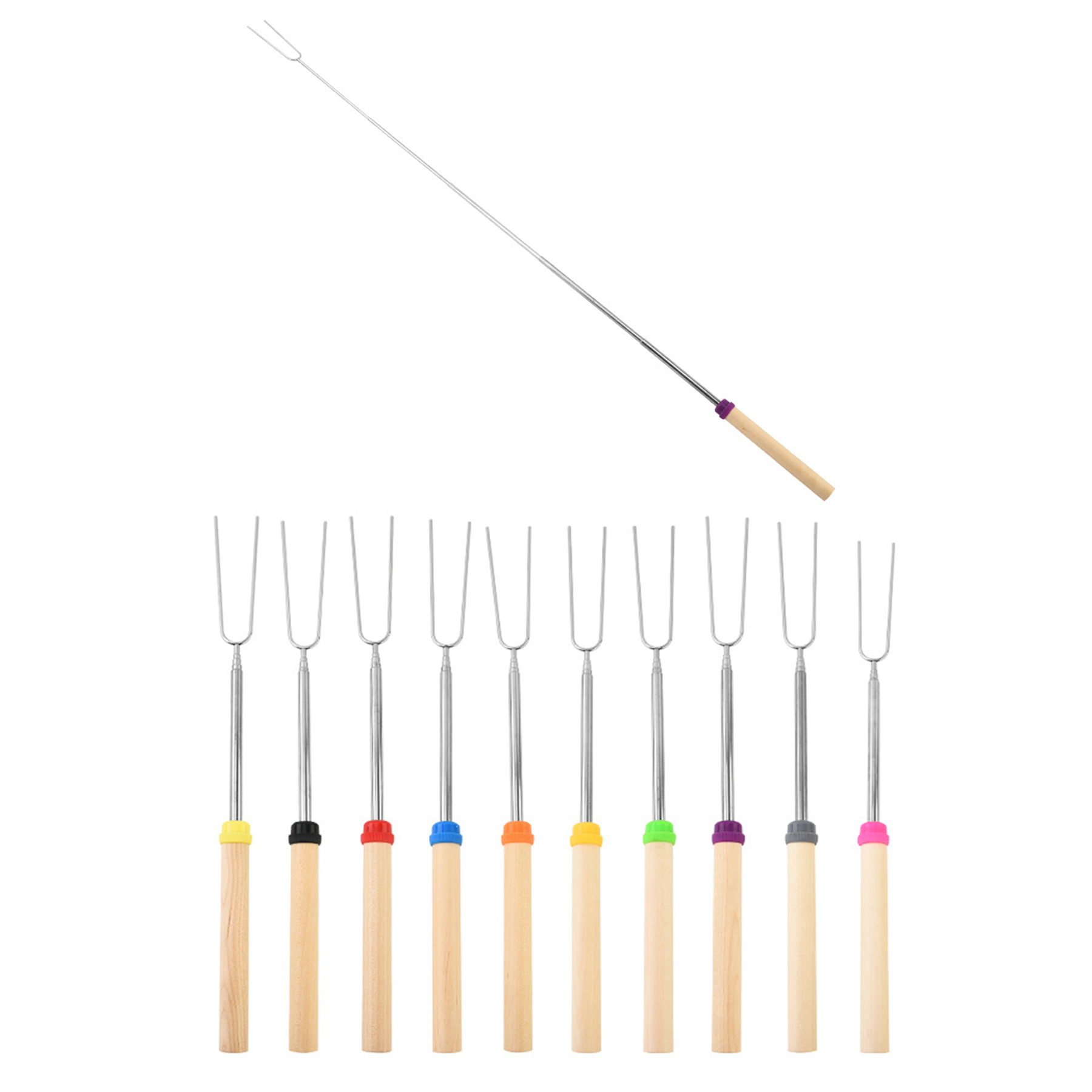 Five Piece Telescopic Roasting Fork Set — view 2