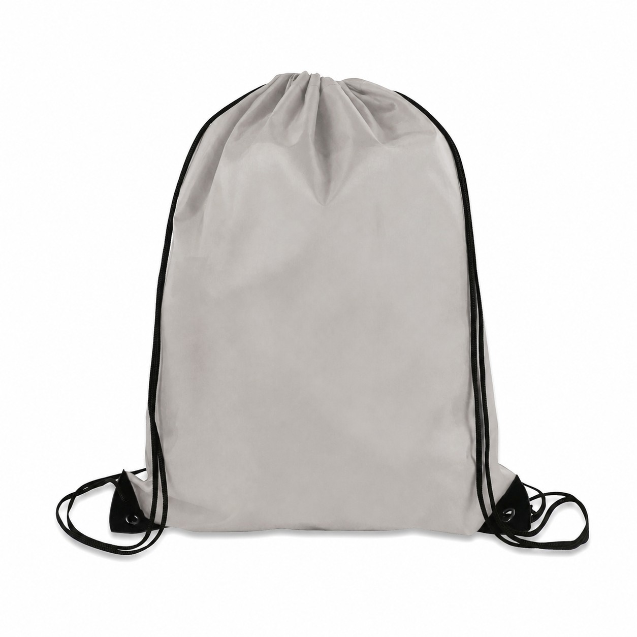 210D Polyester Drawstring Bag — Gray