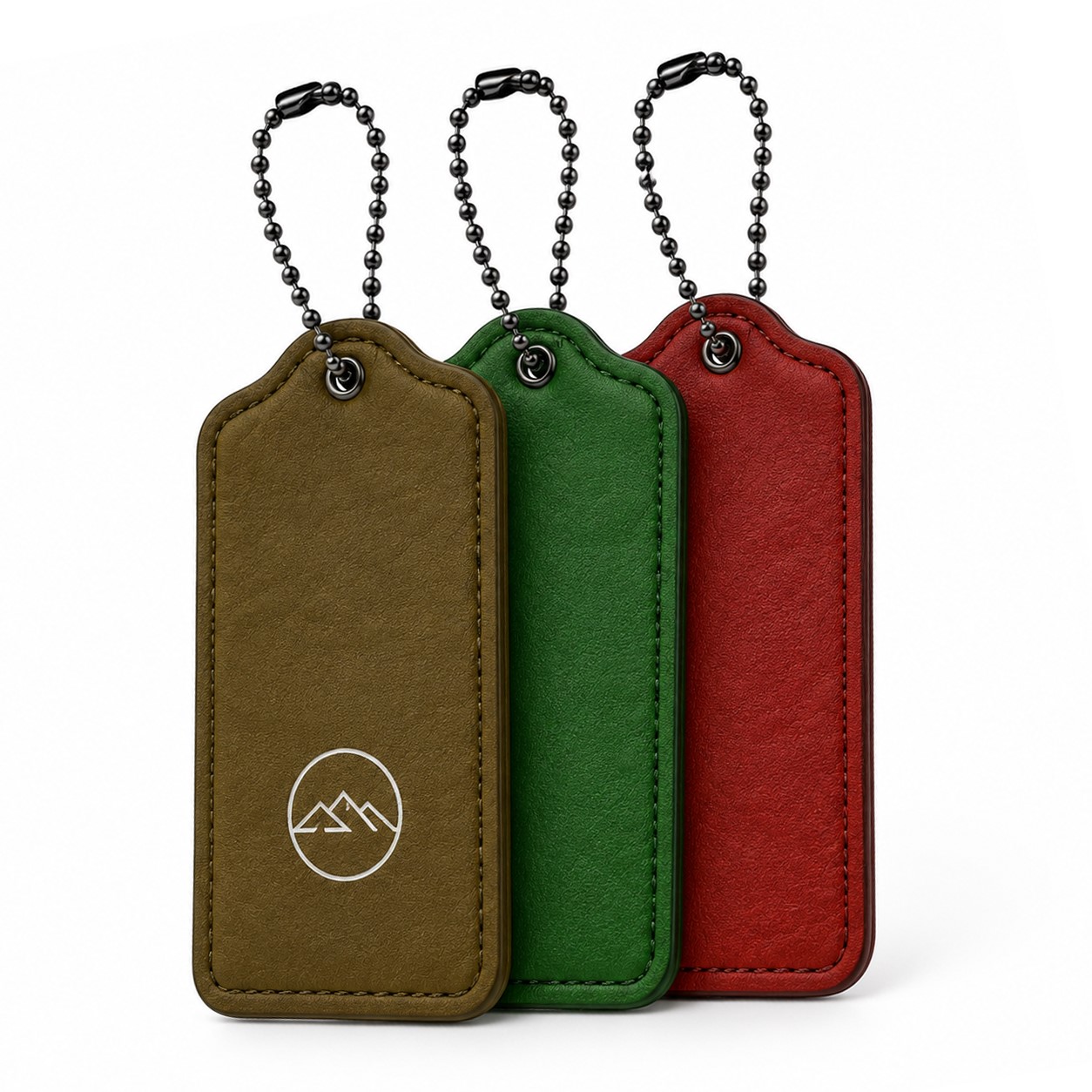 Rectangular Top Grain Cowhide Key Tag