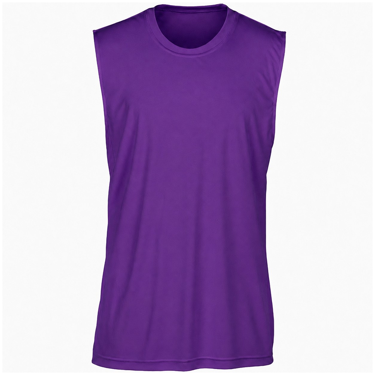 Sleeveless Polyester Performance Muscle Tank — Purple