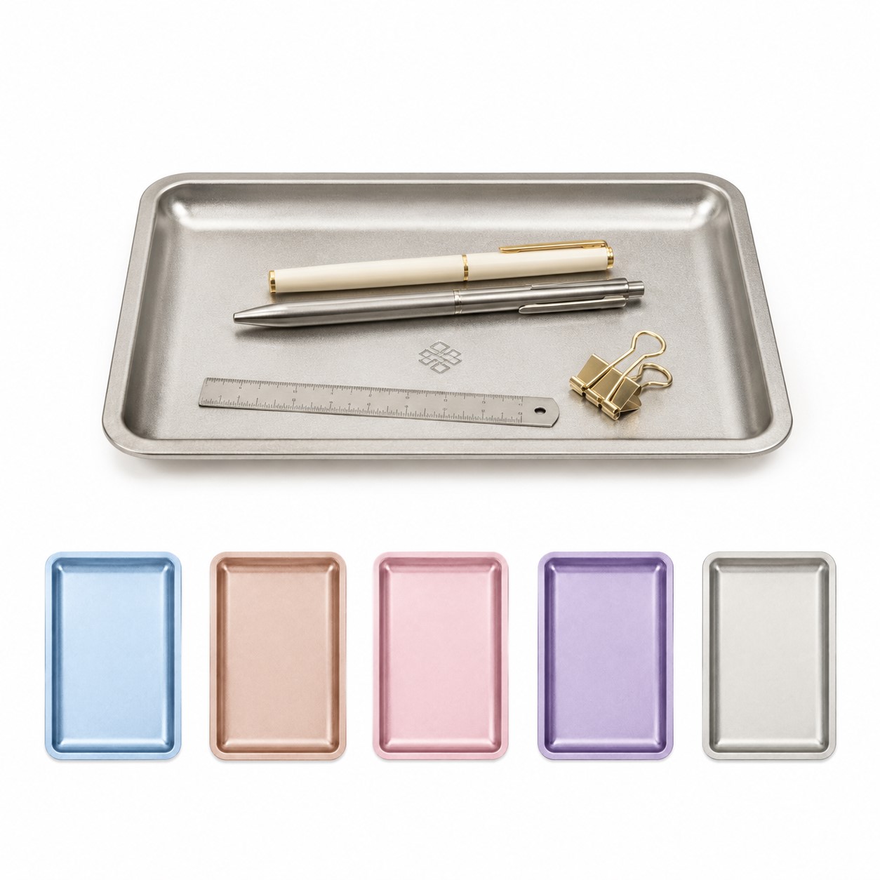 Footed Stainless Steel Organizer Tray