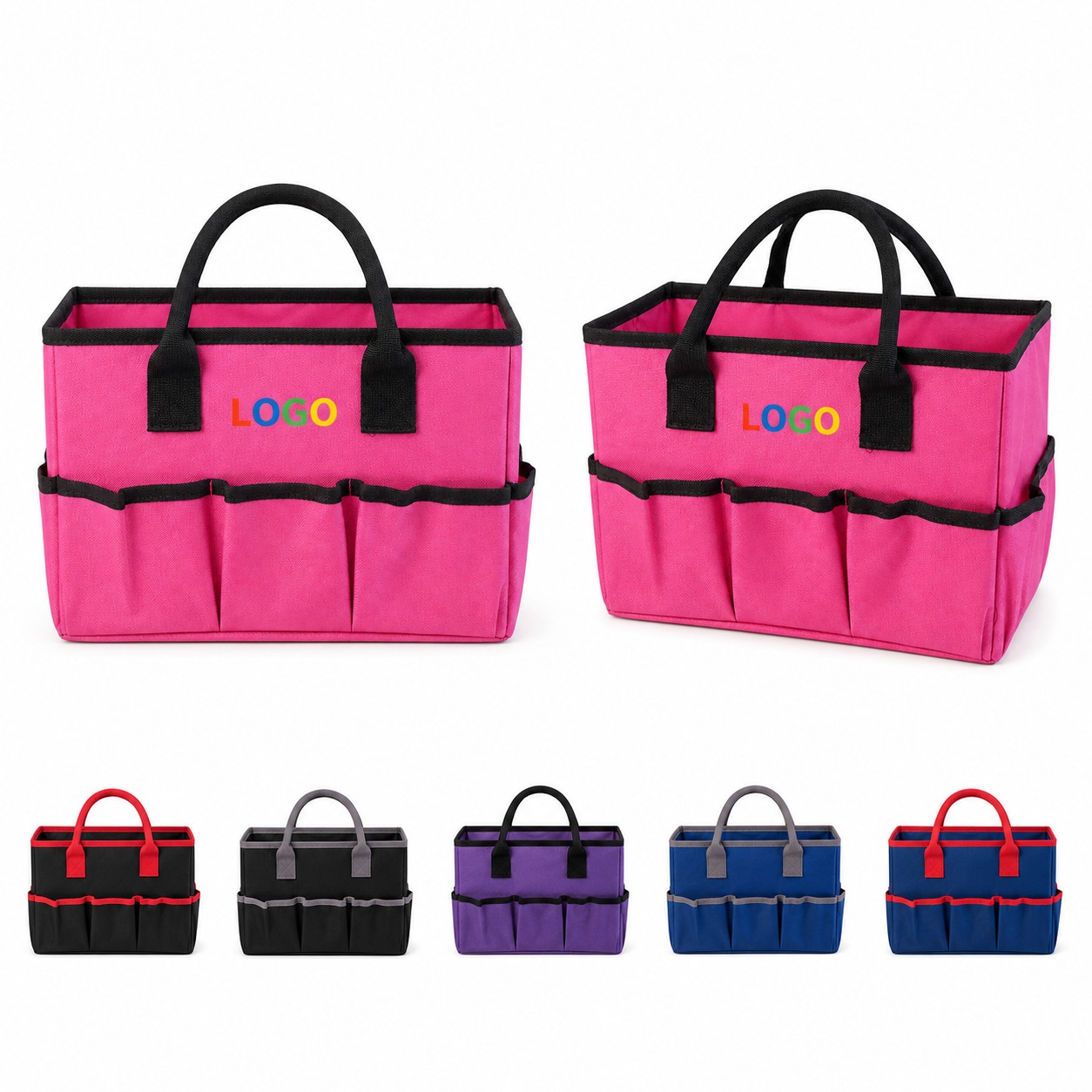 Multi Pocket Folding Desktop Organizer Tote