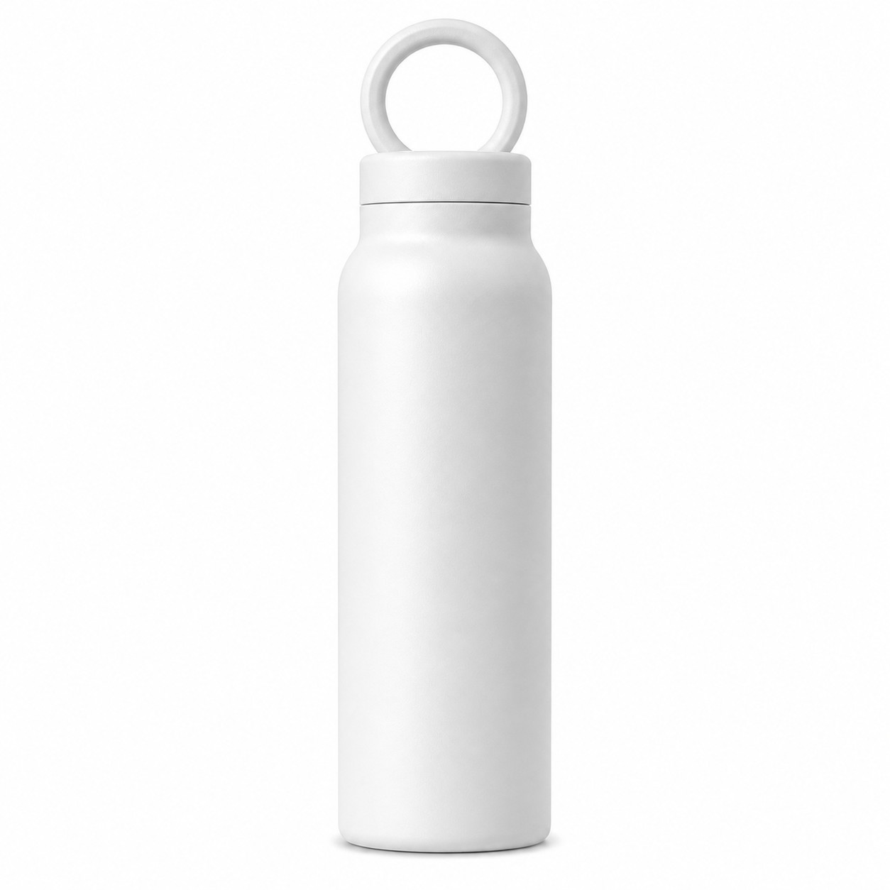 Magnetic Lid Insulated Water Bottle — White