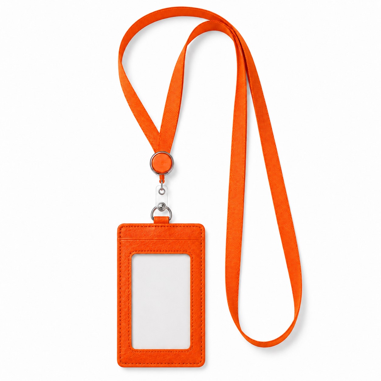 PU Badge Holder With Retractable Lanyard — view 2