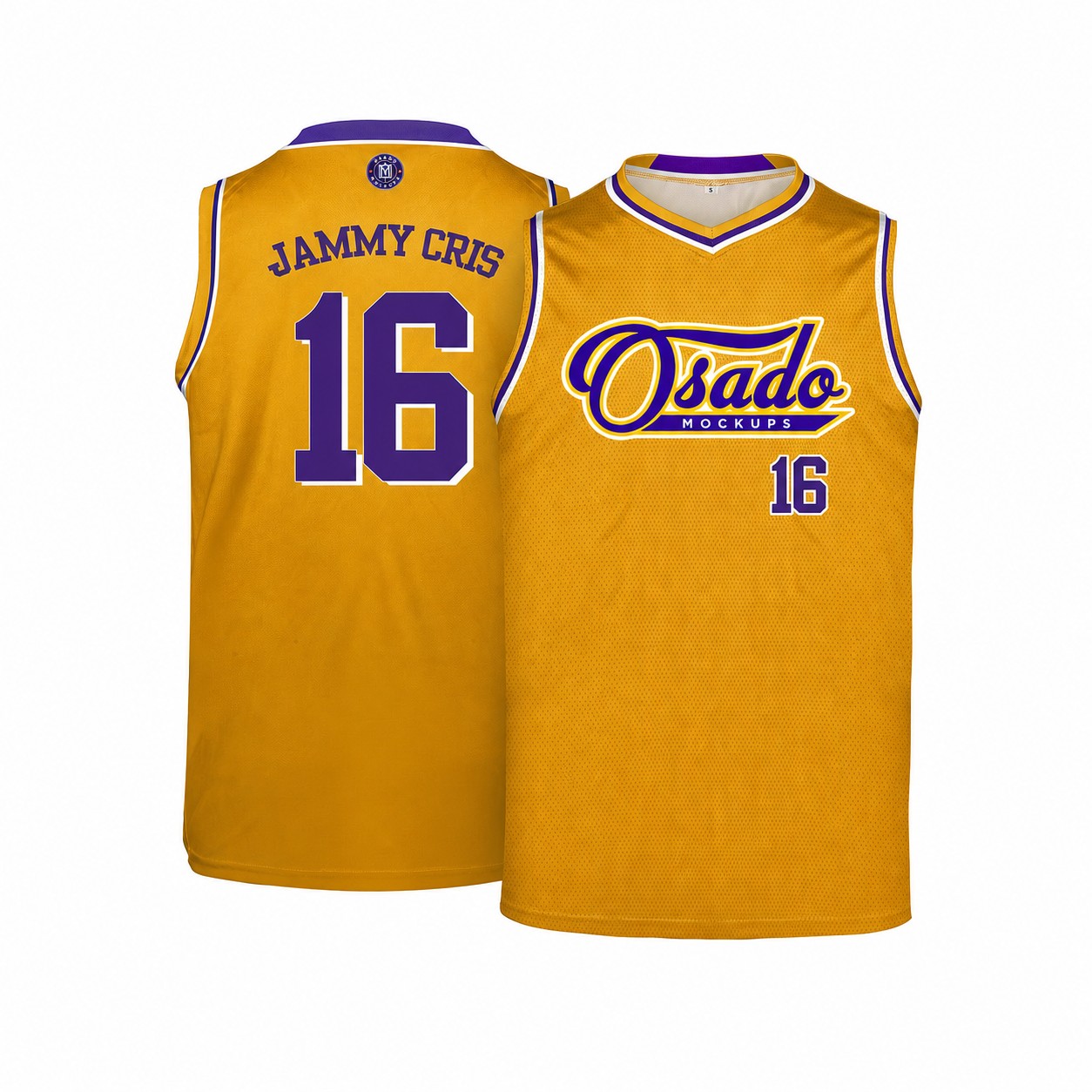 Polyester Basketball Team Jersey — Gold