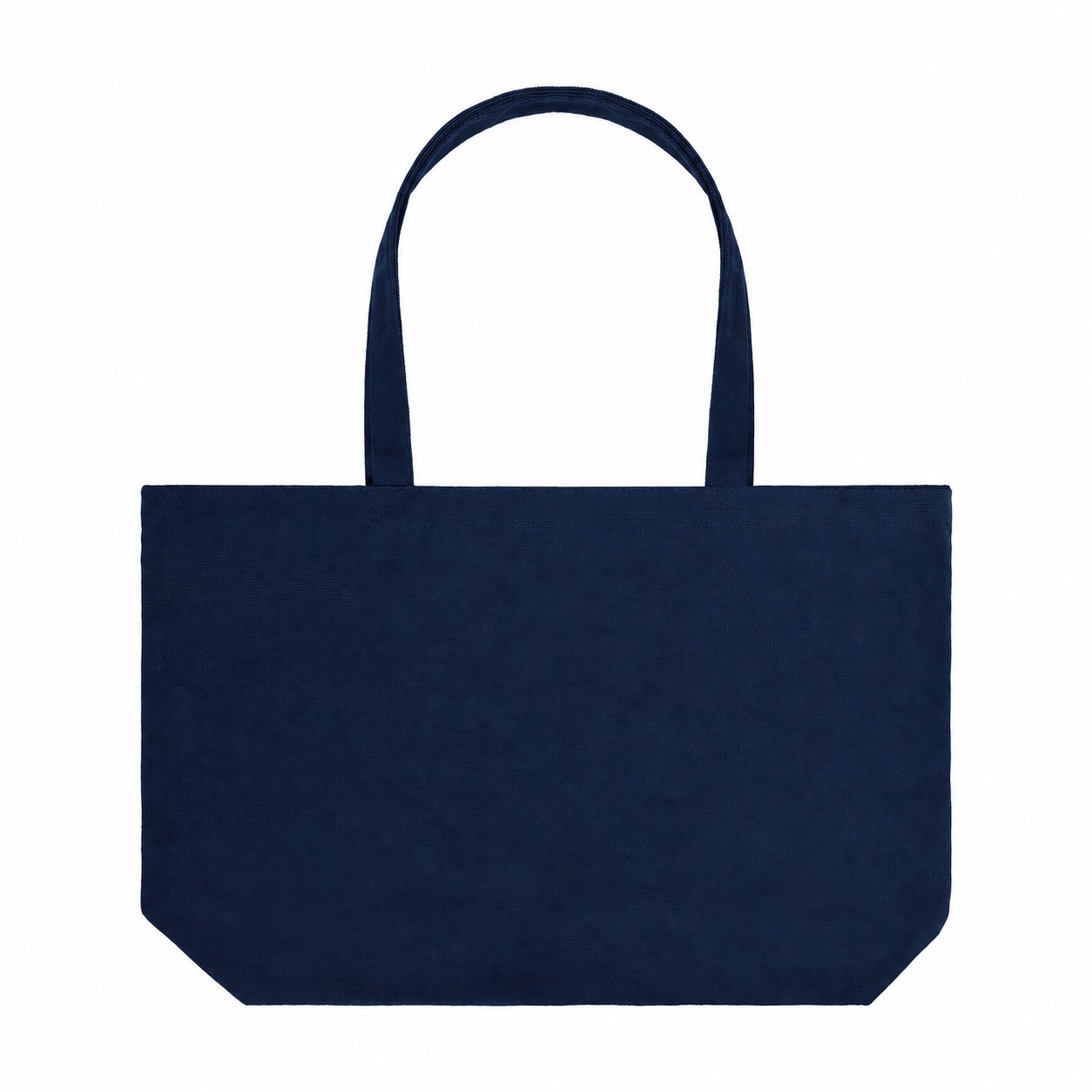 Structured Bottom Tote Bag — Navy Blue