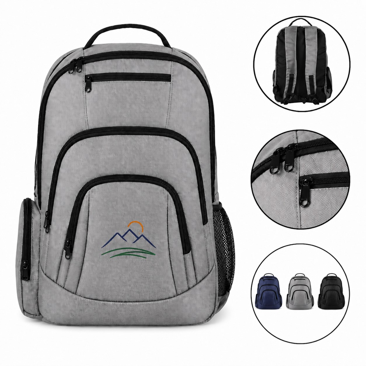 Multi Compartment Polyester Business Backpack — view 1
