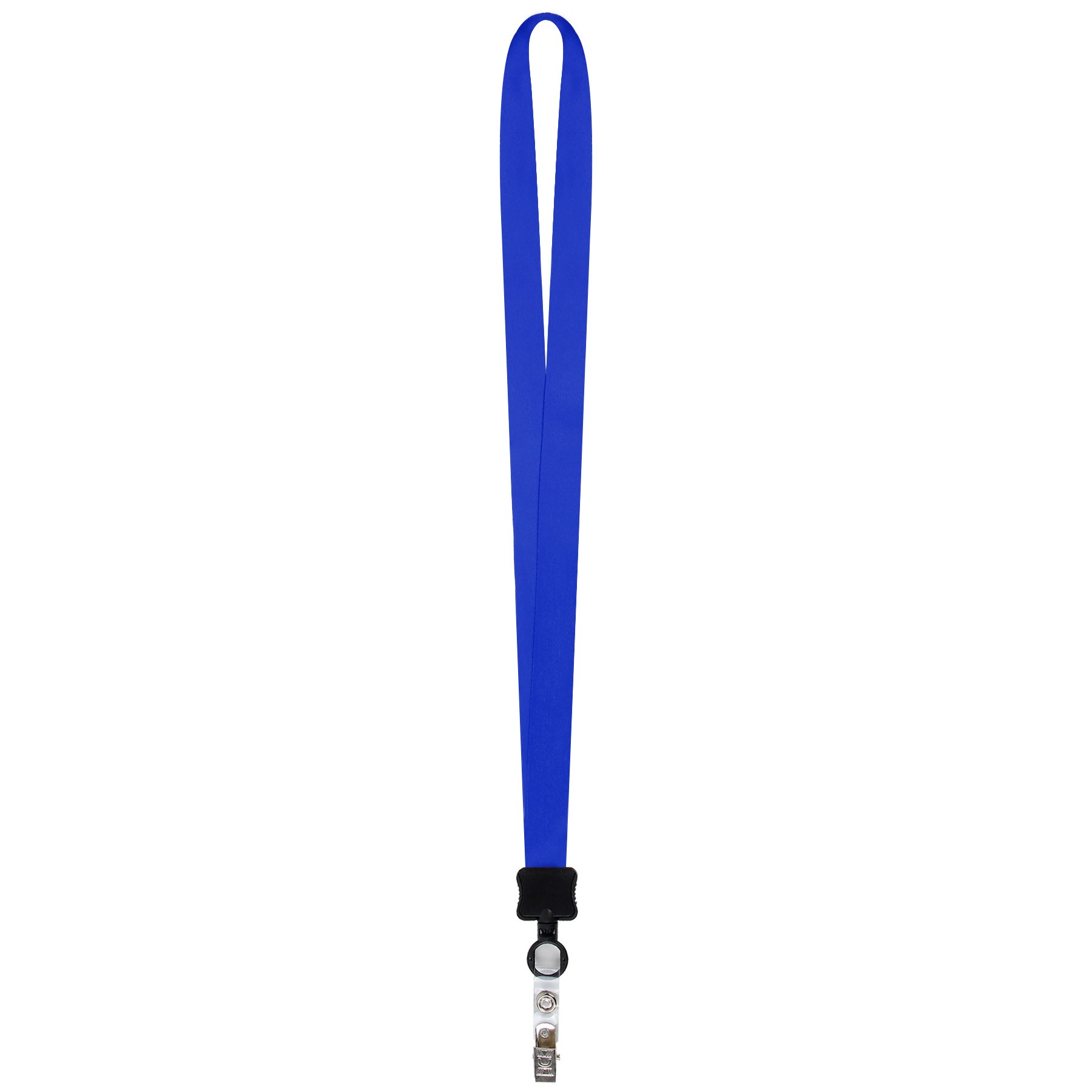 Clamshell Bulldog Clip Polyester Lanyard — view 2