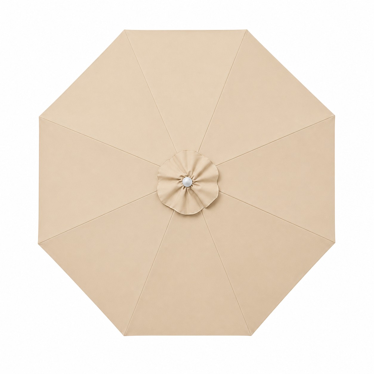 Nine Foot Commercial Market Umbrella — Natural Beige
