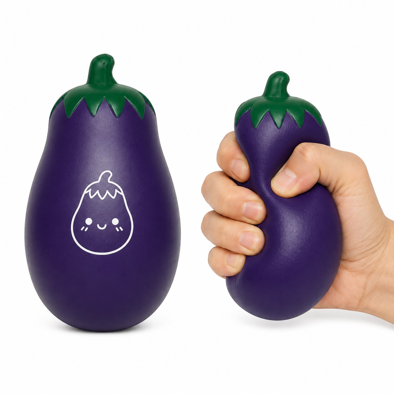 Eggplant Shaped PU Foam Stress Toy