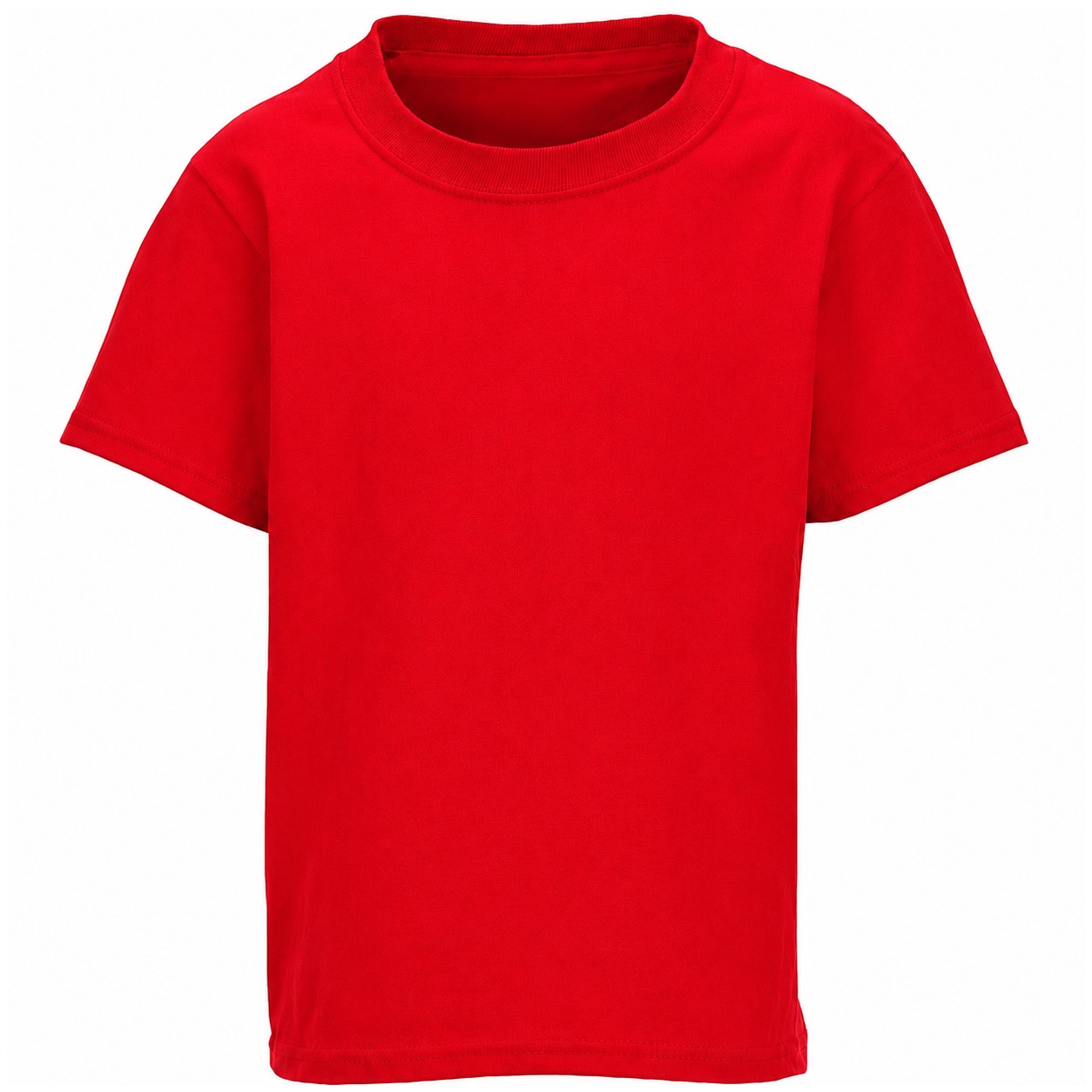 Youth Midweight Cotton Crewneck T-Shirt — Red
