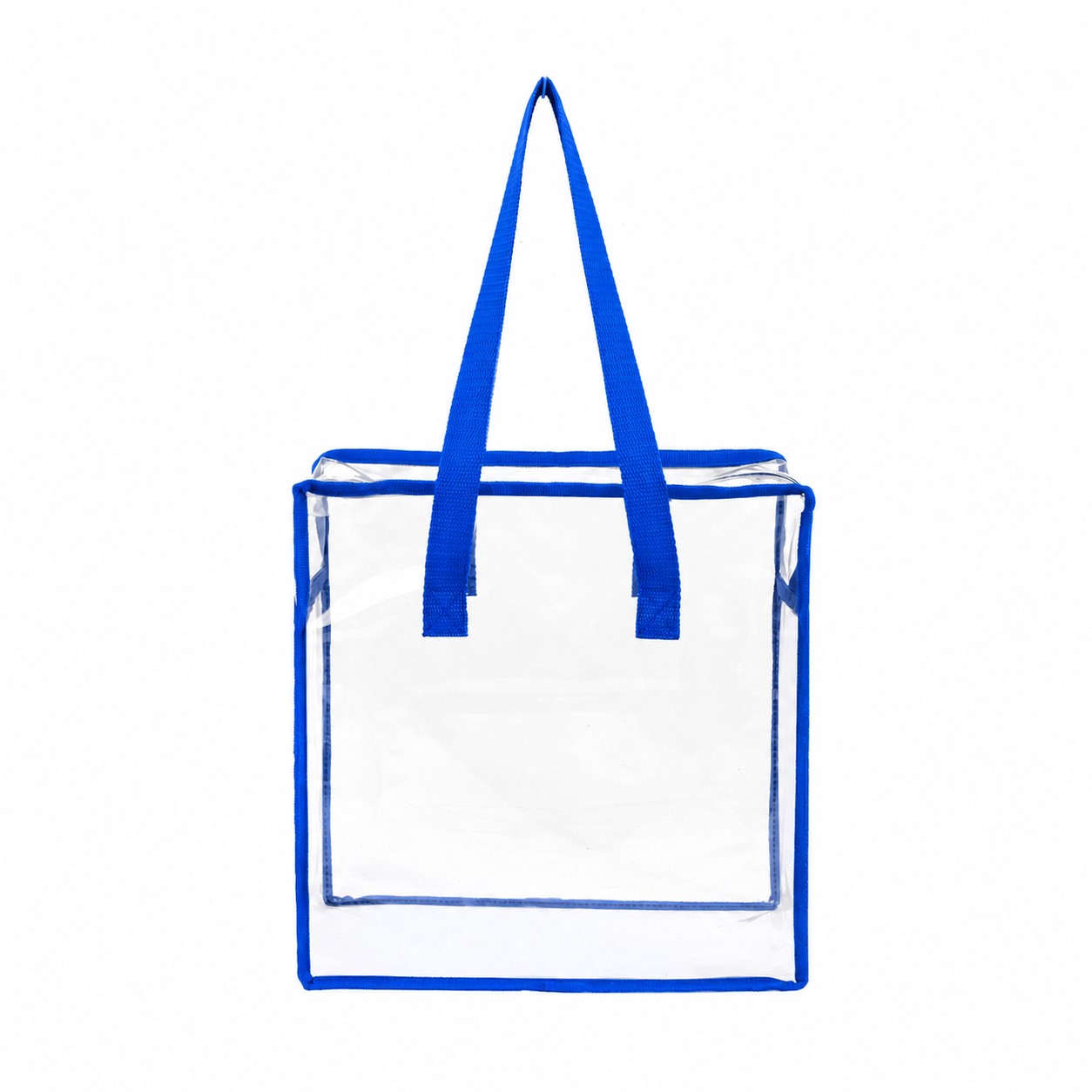 PVC Zippered Storage Tote Bag — Royal Blue