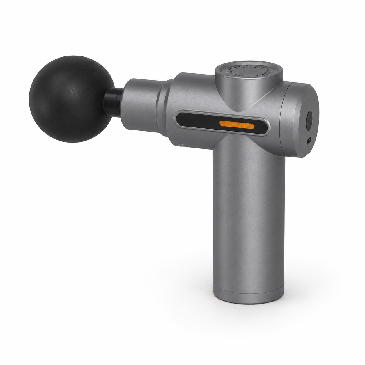 Compact Metal Massage Gun — Gray