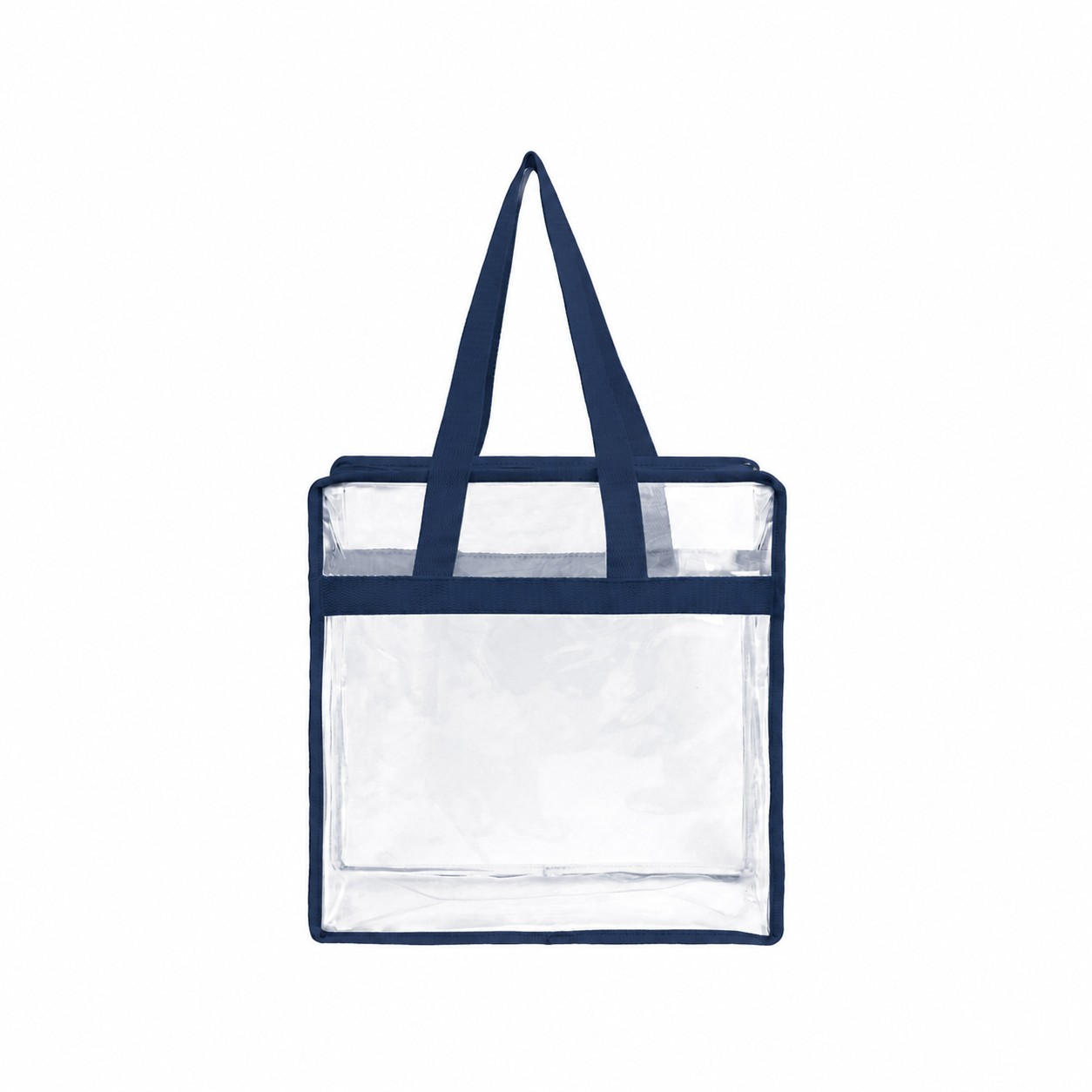 PVC And Polyester Tote Bag — Navy Blue