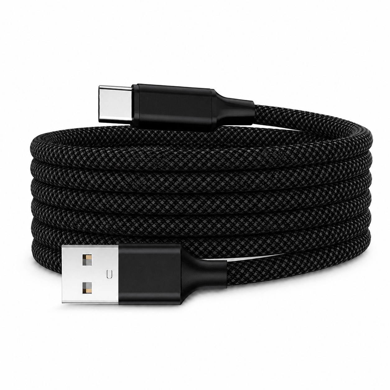 Self Winding Charging Cable — Black