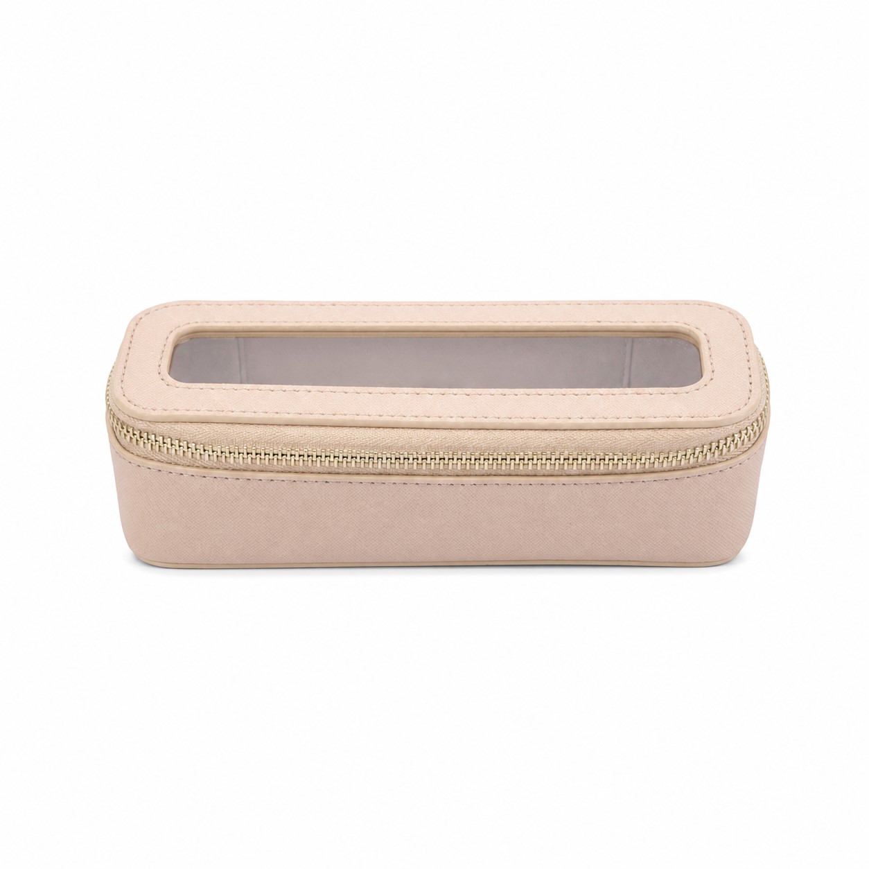 Transparent TPU Cosmetic Case With PU Leather — view 2