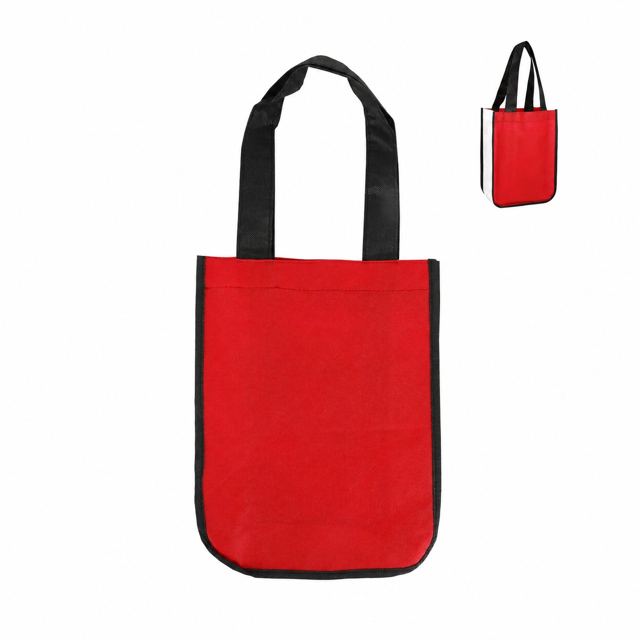 80GSM Non-Woven Carry Bag — Red/White