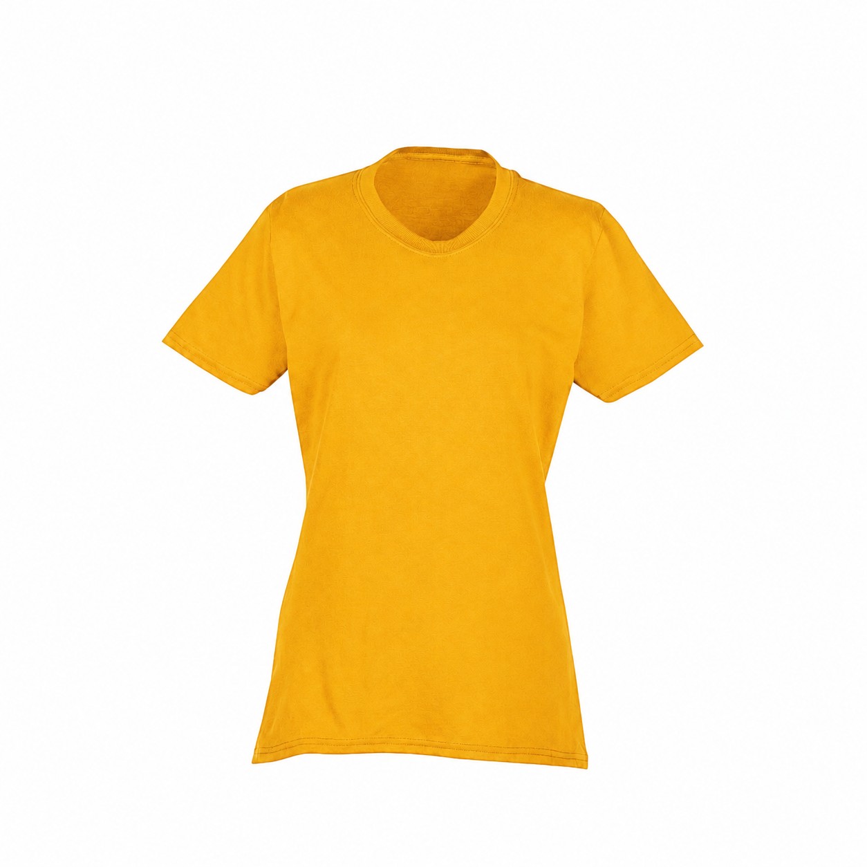 Ladies Cotton-Polyester Blend T-Shirt — Gold