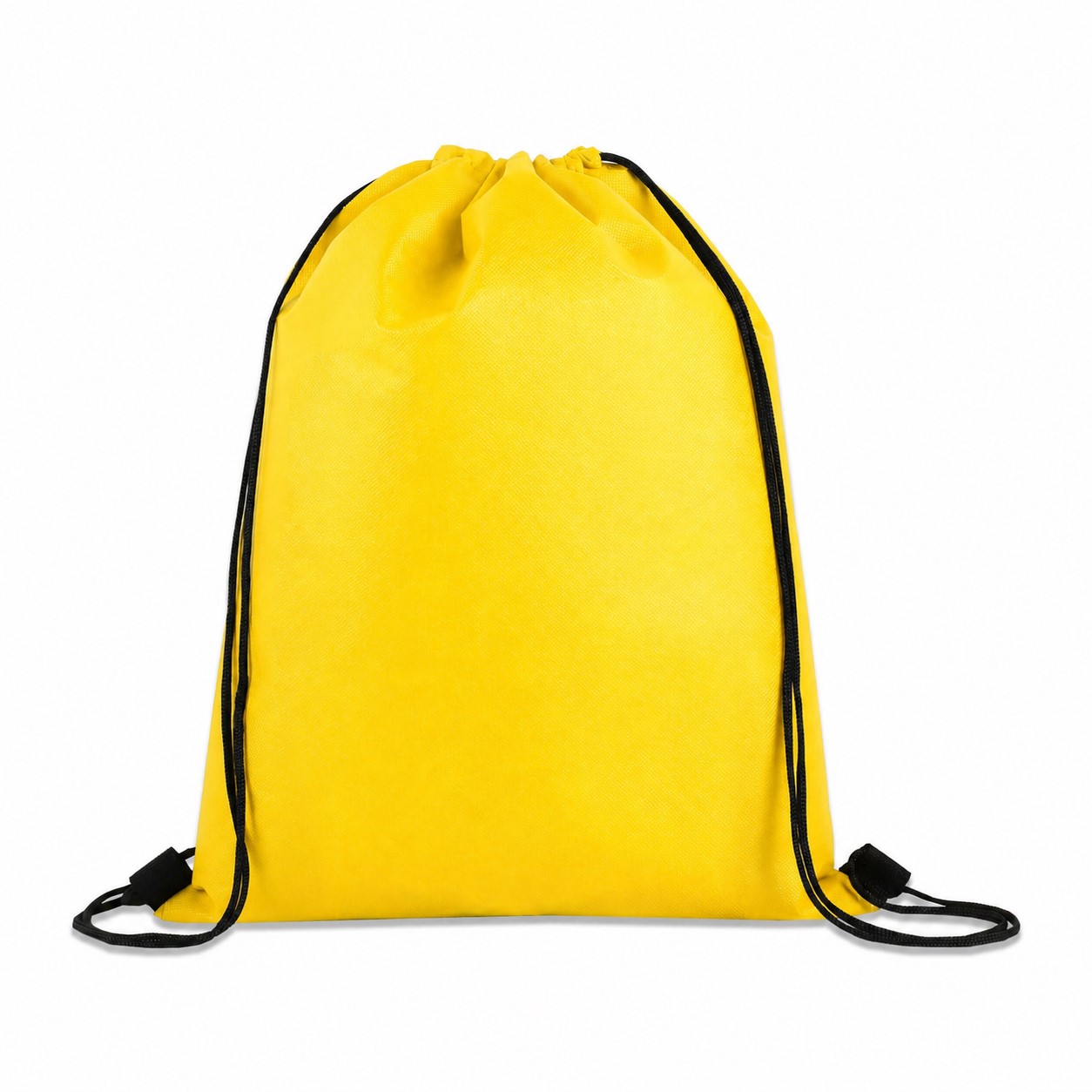 Large Non-Woven Drawstring Cinch Backpack — Yellow