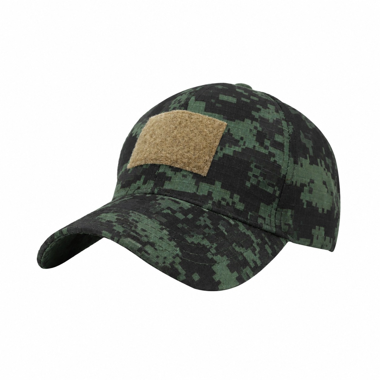 Polyester Structured Crown Cap — Black/Green
