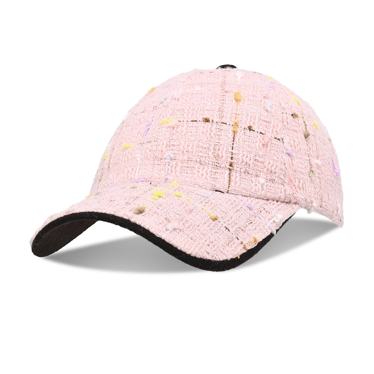 Tweed Baseball Cap With Curved Bill — view 2