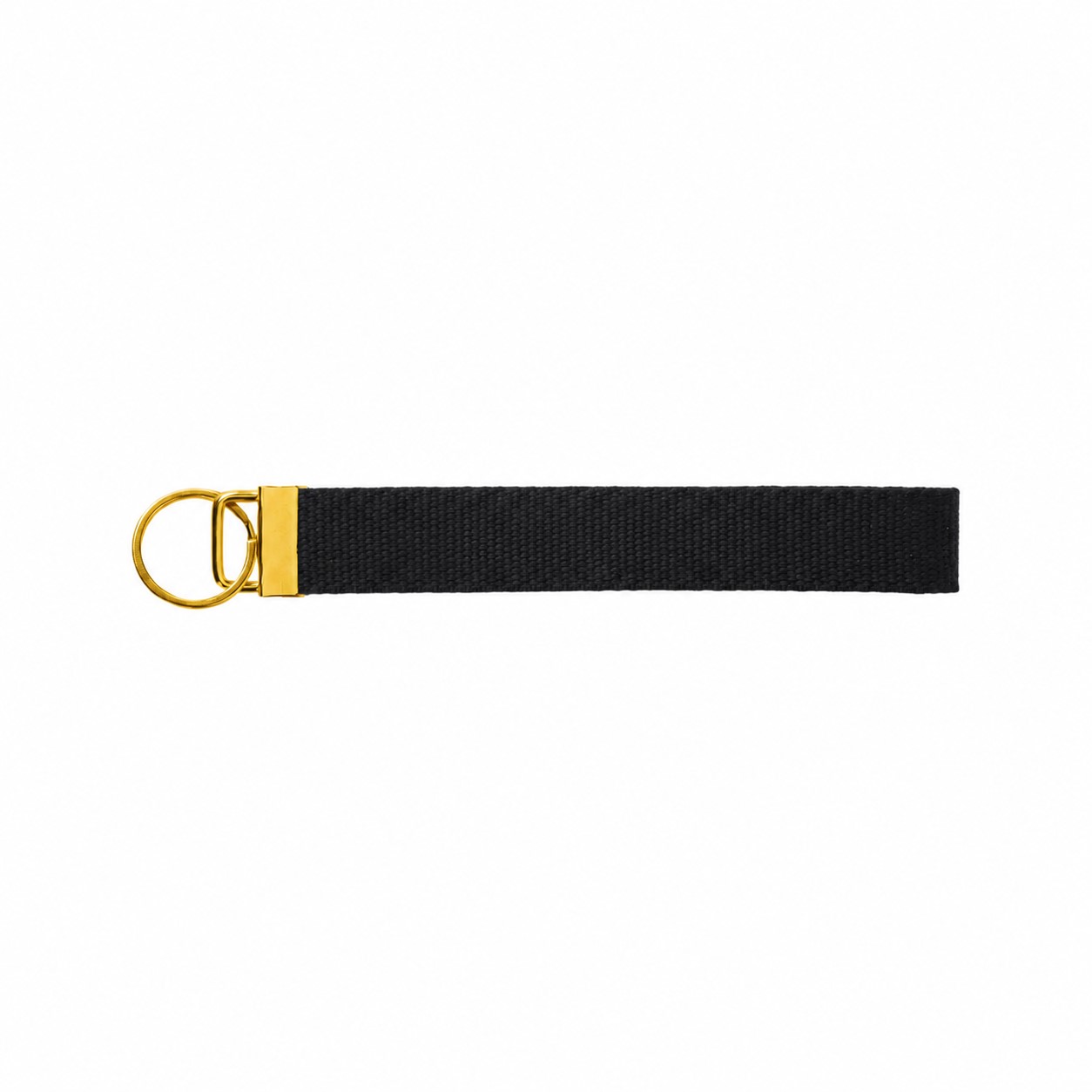 Polyester Wristband Key Holder — Black/Gold