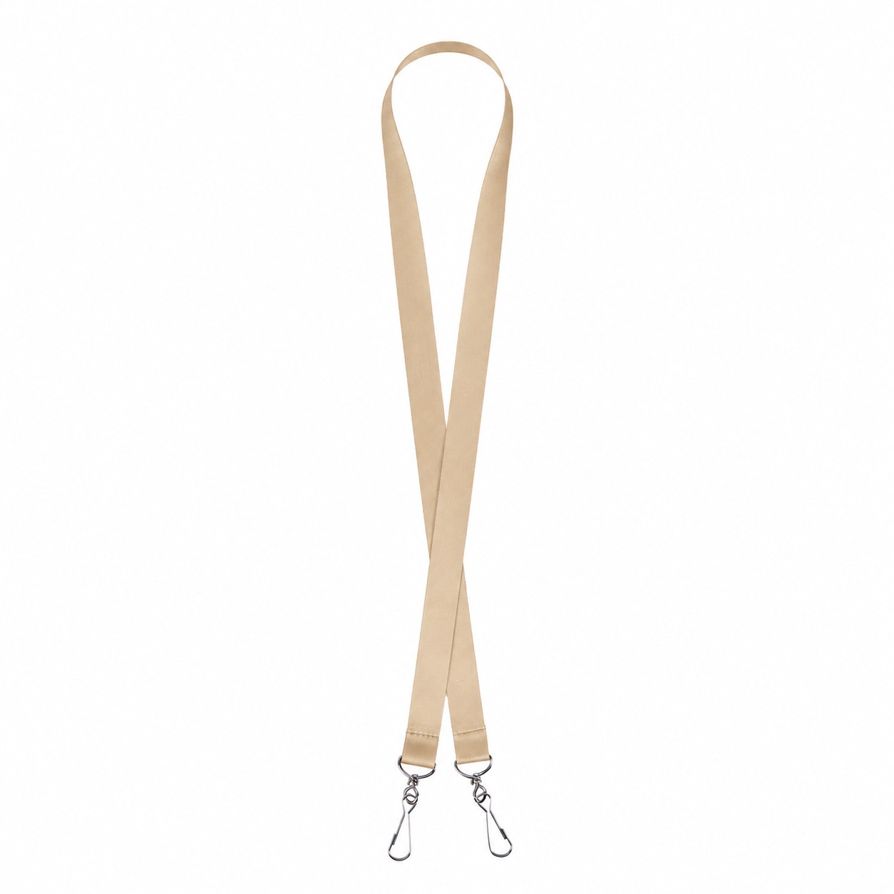 Open End Polyester Lanyard — Tan Beige