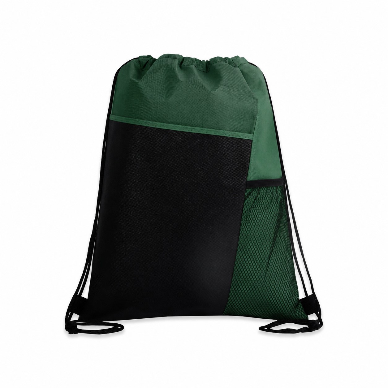 80GSM Non-Woven Drawstring Bag — Forest Green
