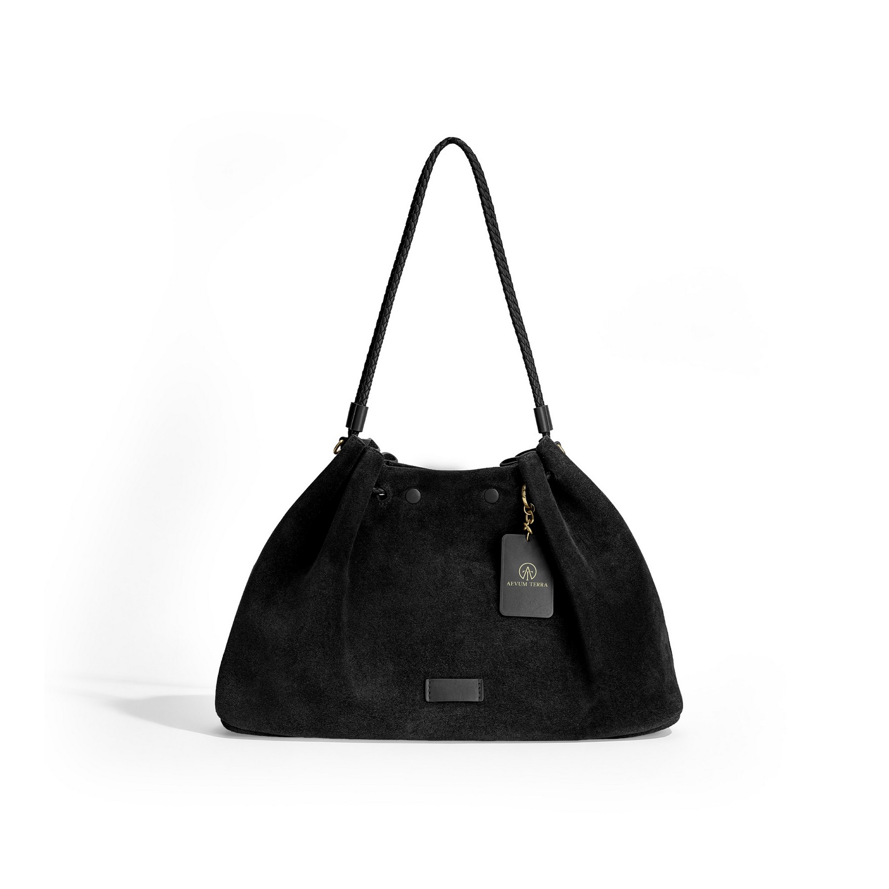 Suede Drawstring Shoulder Bag — view 2