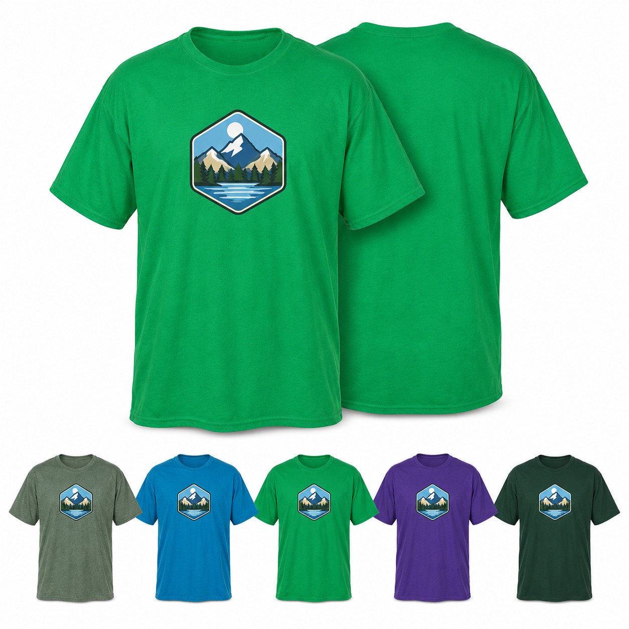 Cotton-Polyester Blend Crewneck T-Shirt