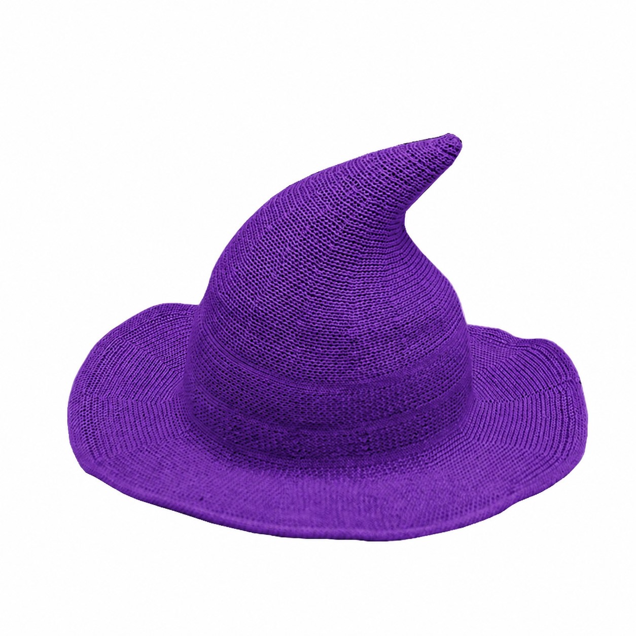 Foldable Polyester Wizard Costume Hat — Purple