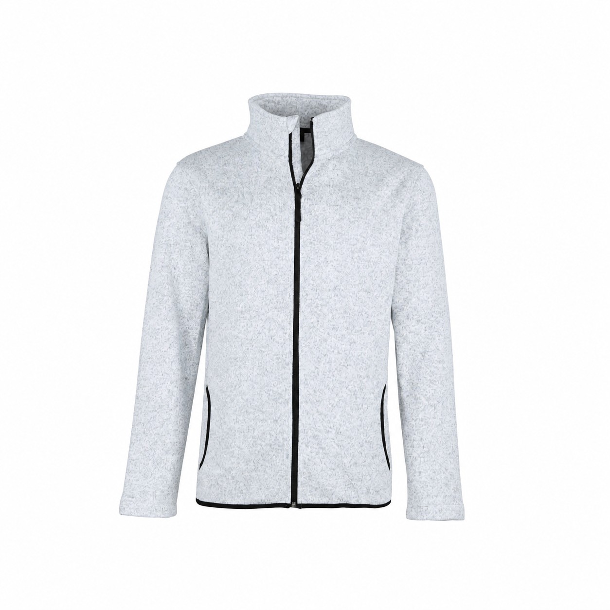 Heathered Full Zip Fleece Jacket — Iceberg Heather Gray