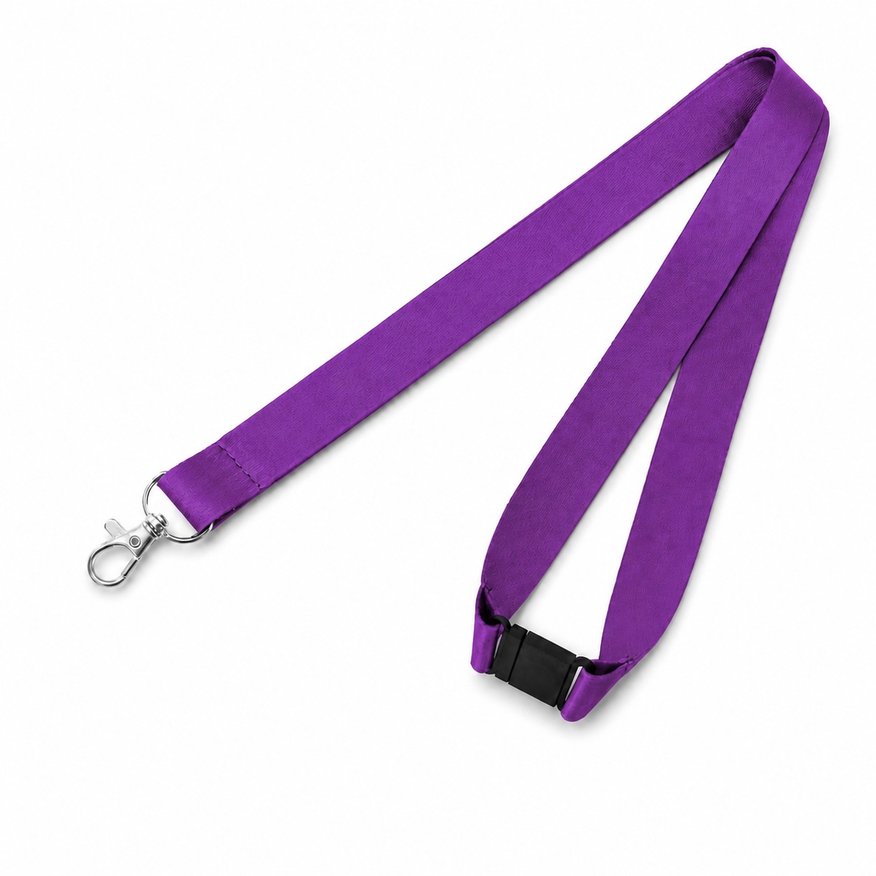 Polyester Breakaway Lobster Clip Lanyard — Purple