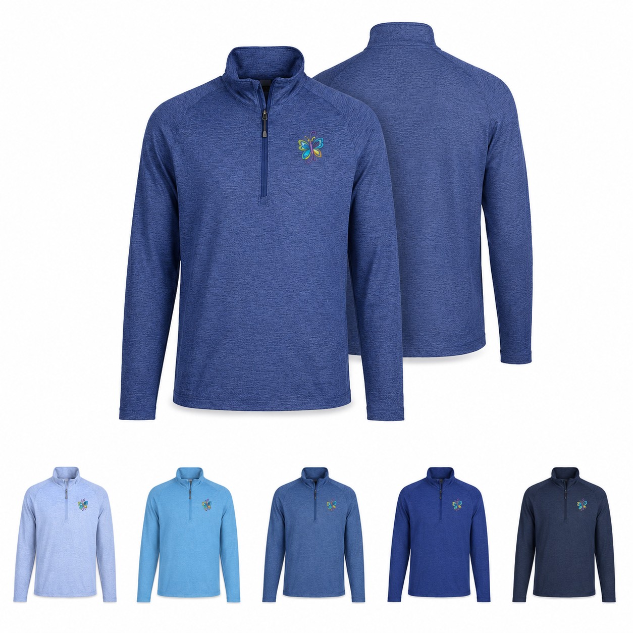 Cotton Pocket Quarter Zip Shirt
