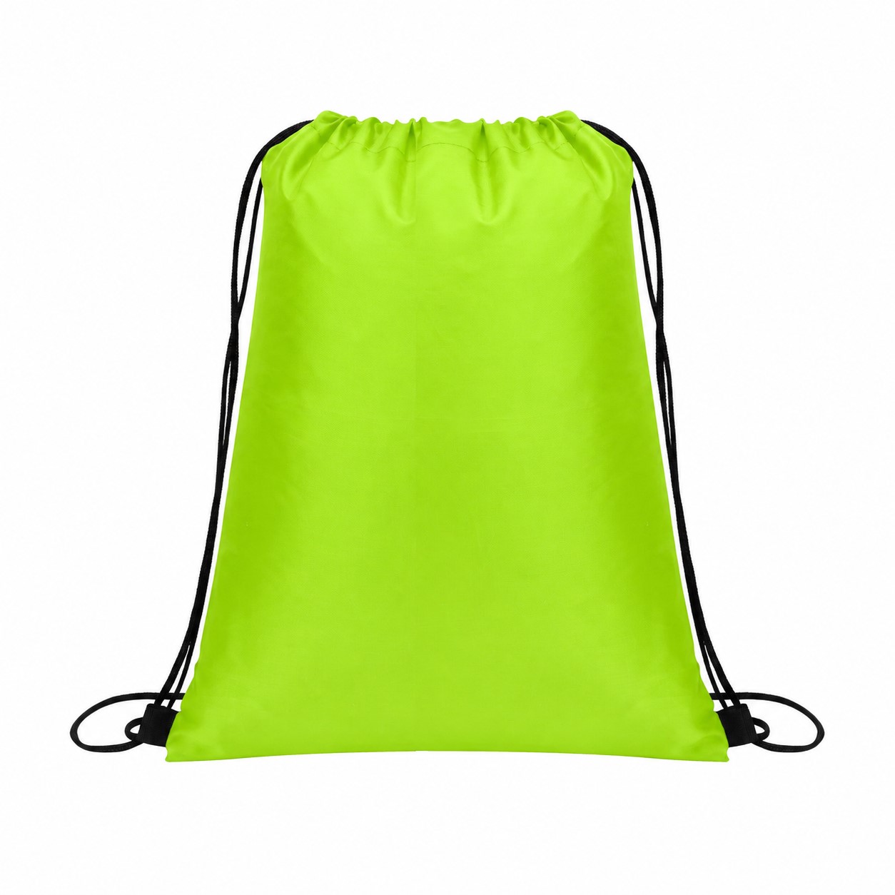 Drawcord Closure Drawstring Bag — Lime Green