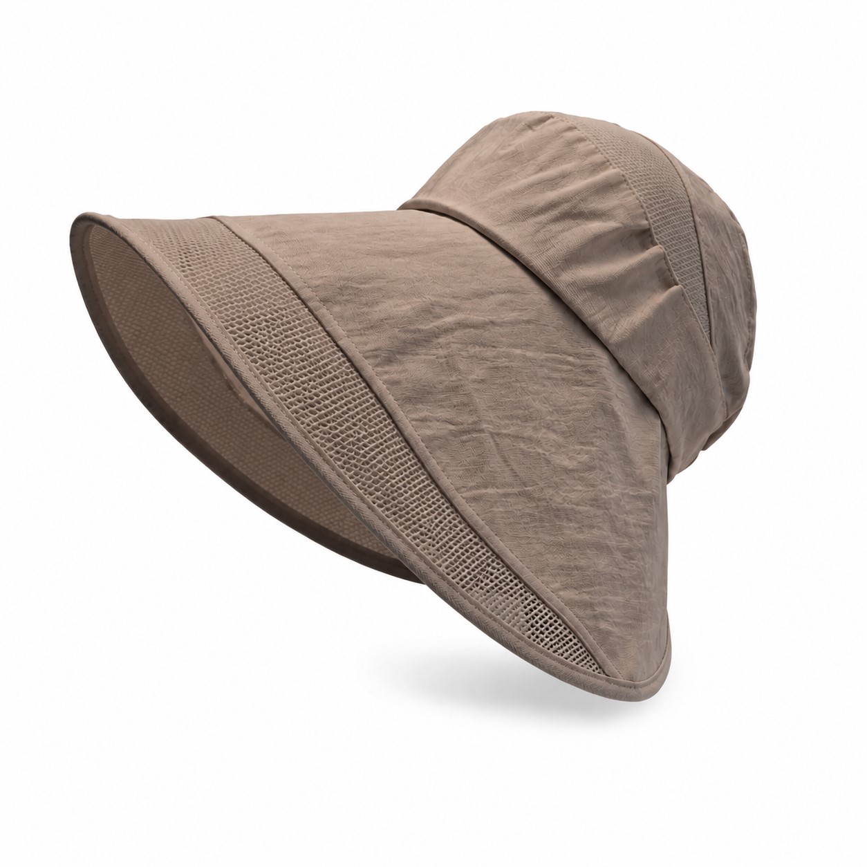 Polyester Half Top Shade Visor — Mocha Brown