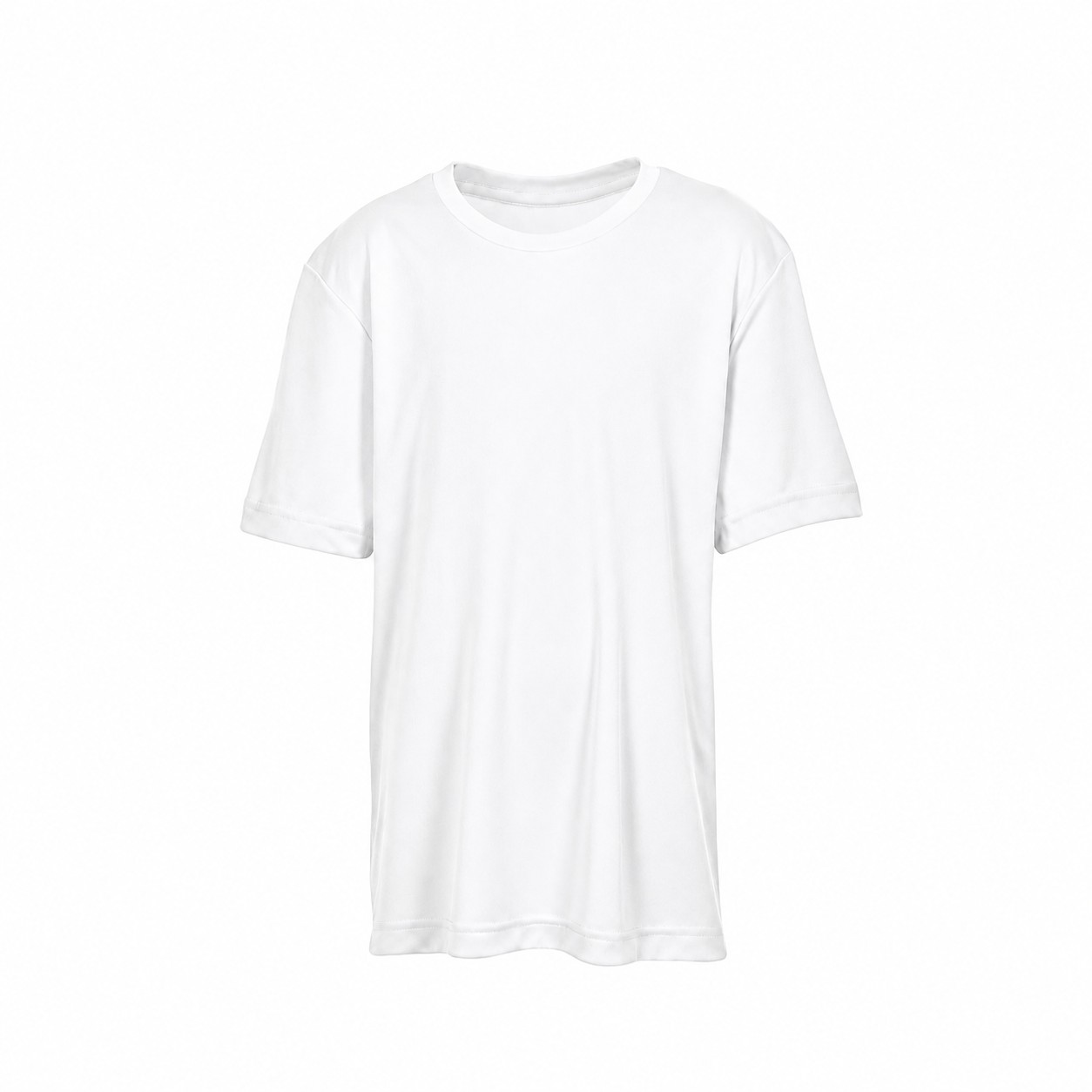 Youth Polyester Performance T Shirt — White