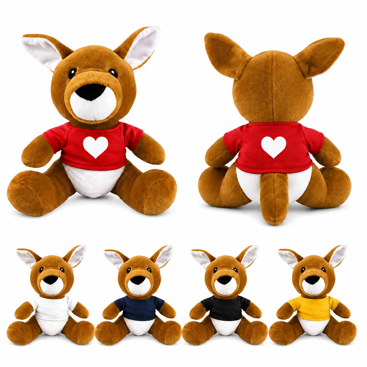 Sherpa Fleece Kangaroo Plush Toy With Vest