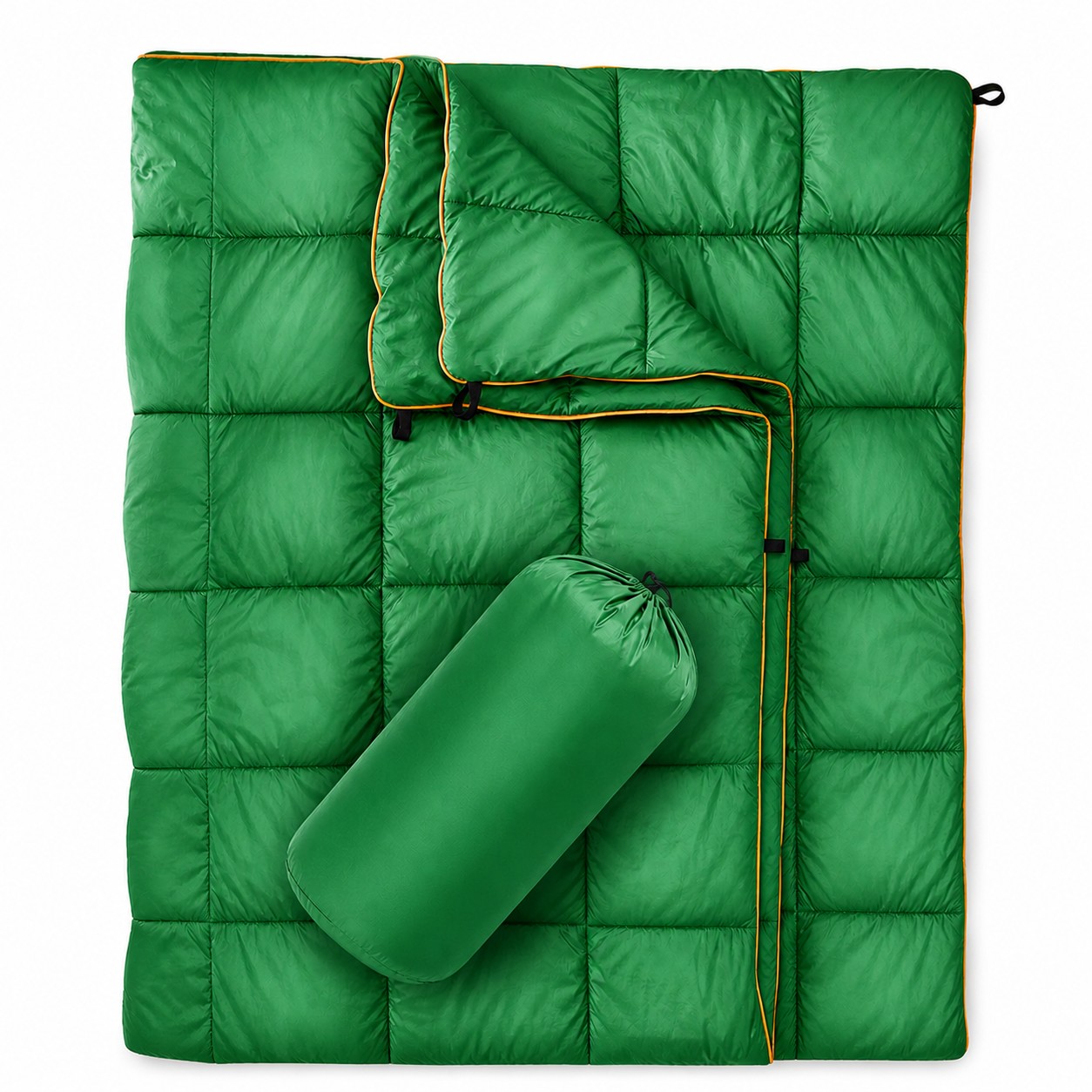 Waterproof Quilted Travel Blanket — Green