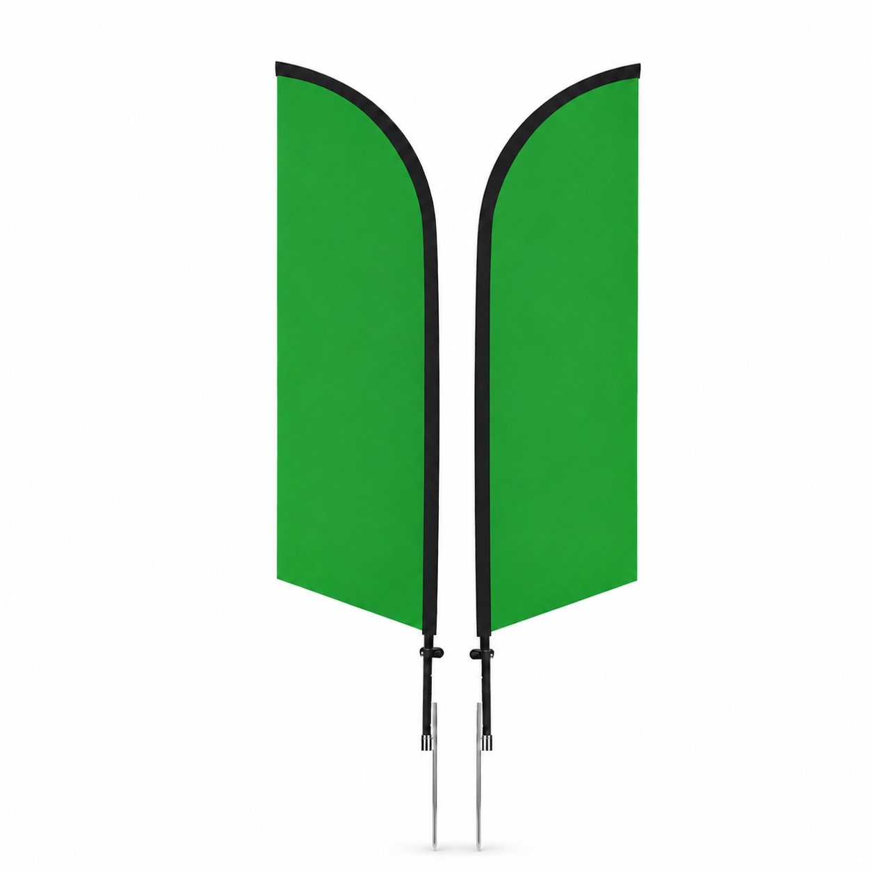 11' Spike Feather Flag Kit — Green