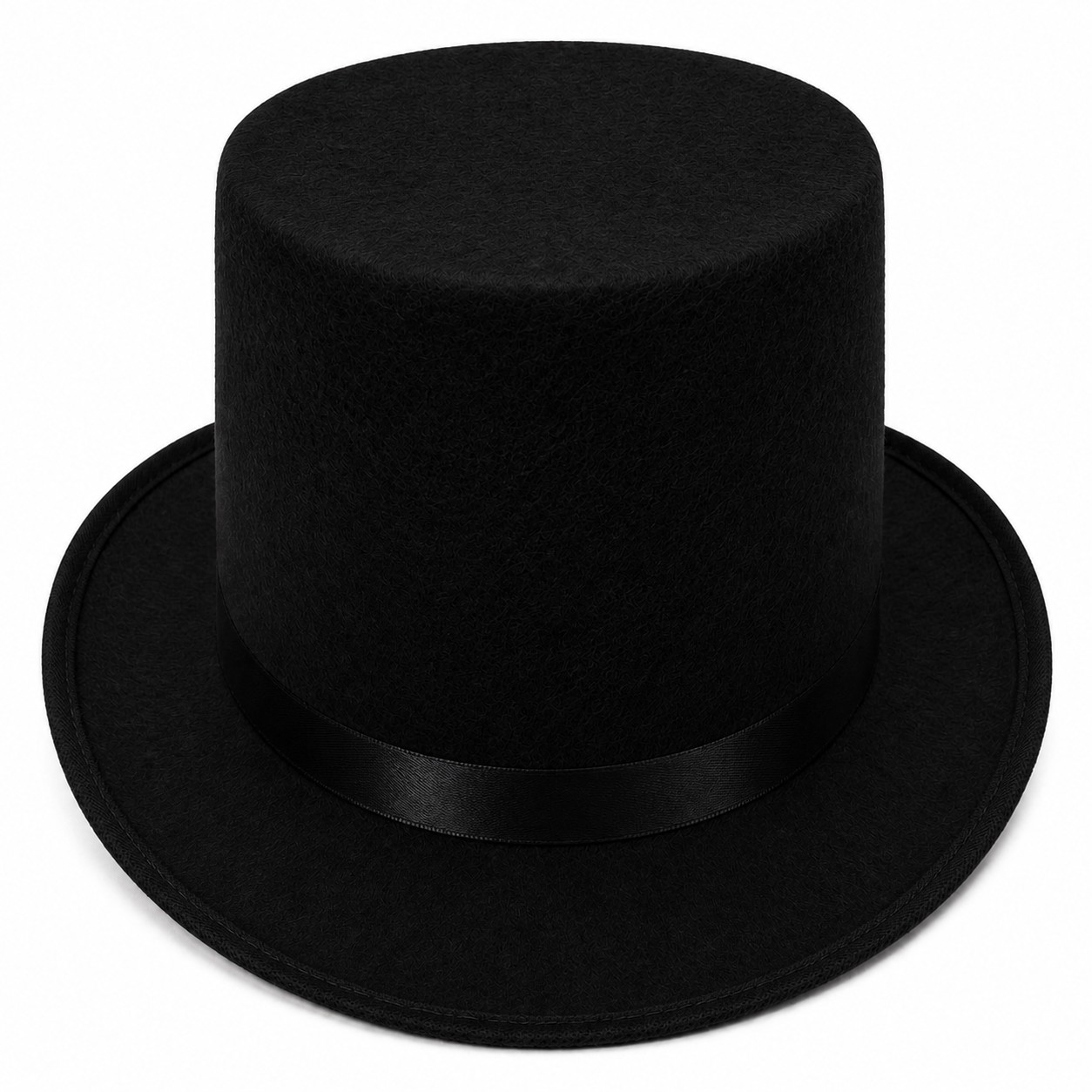 Wool Fabric Lincoln Costume Hat — Black