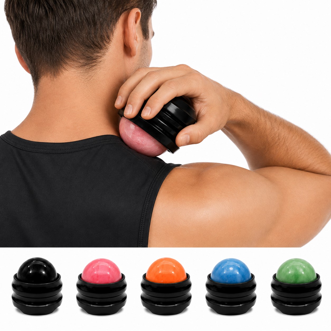 Handheld Resin Rotating Massage Roller