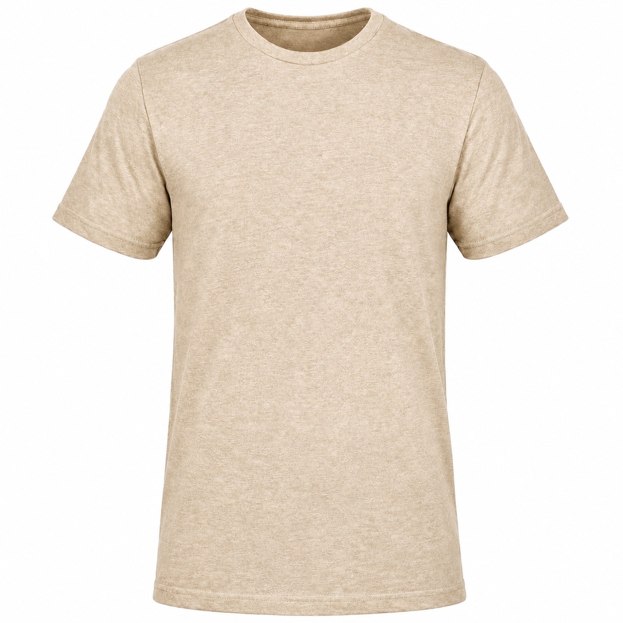 Ringspun Cotton Polyester T Shirt — Beige