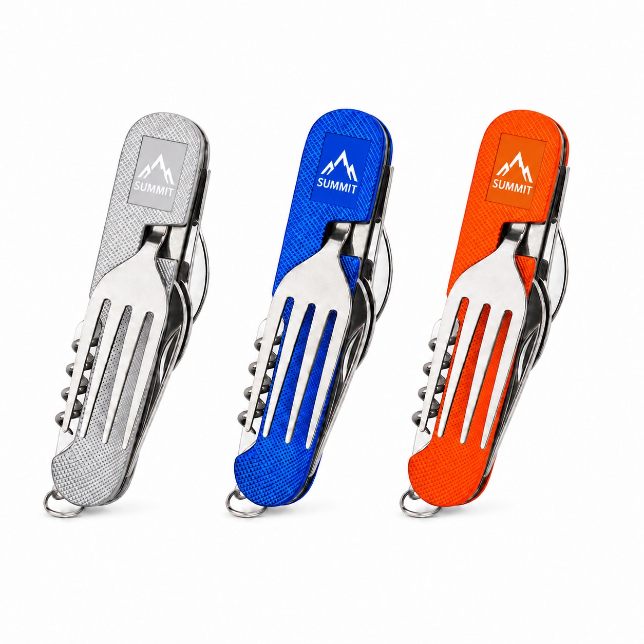 Six Function Foldable Metal Camping Utensil