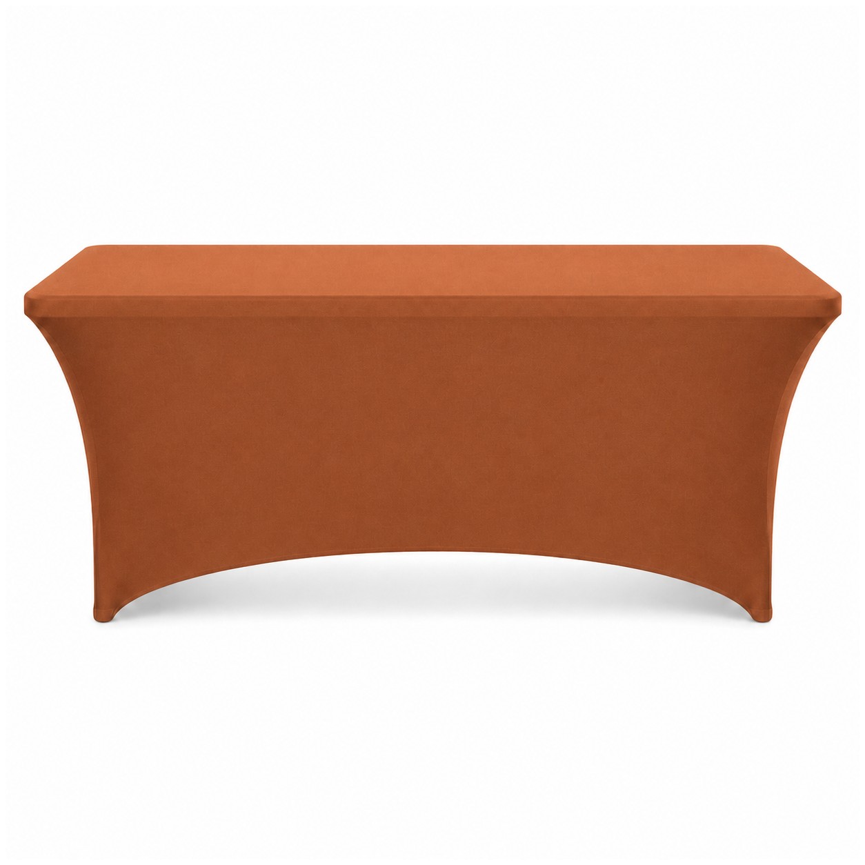 Four Foot Stretch Fitted Table Cover — Copper Brown