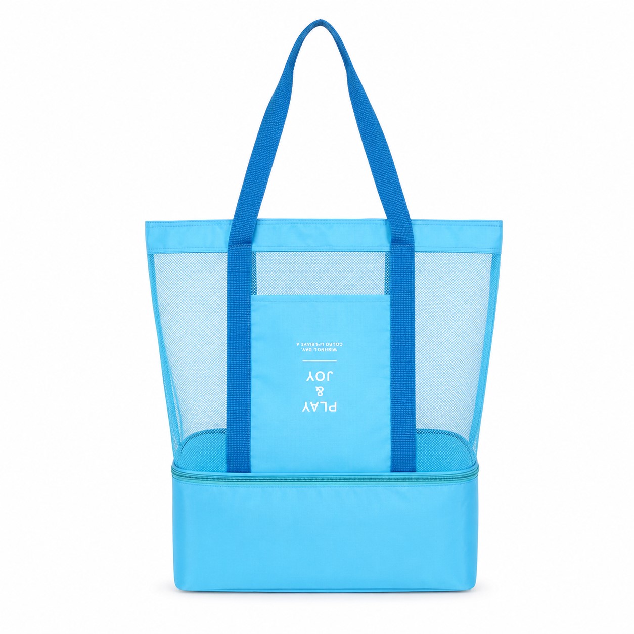 Mesh Insulated Bottom Beach Tote — view 2