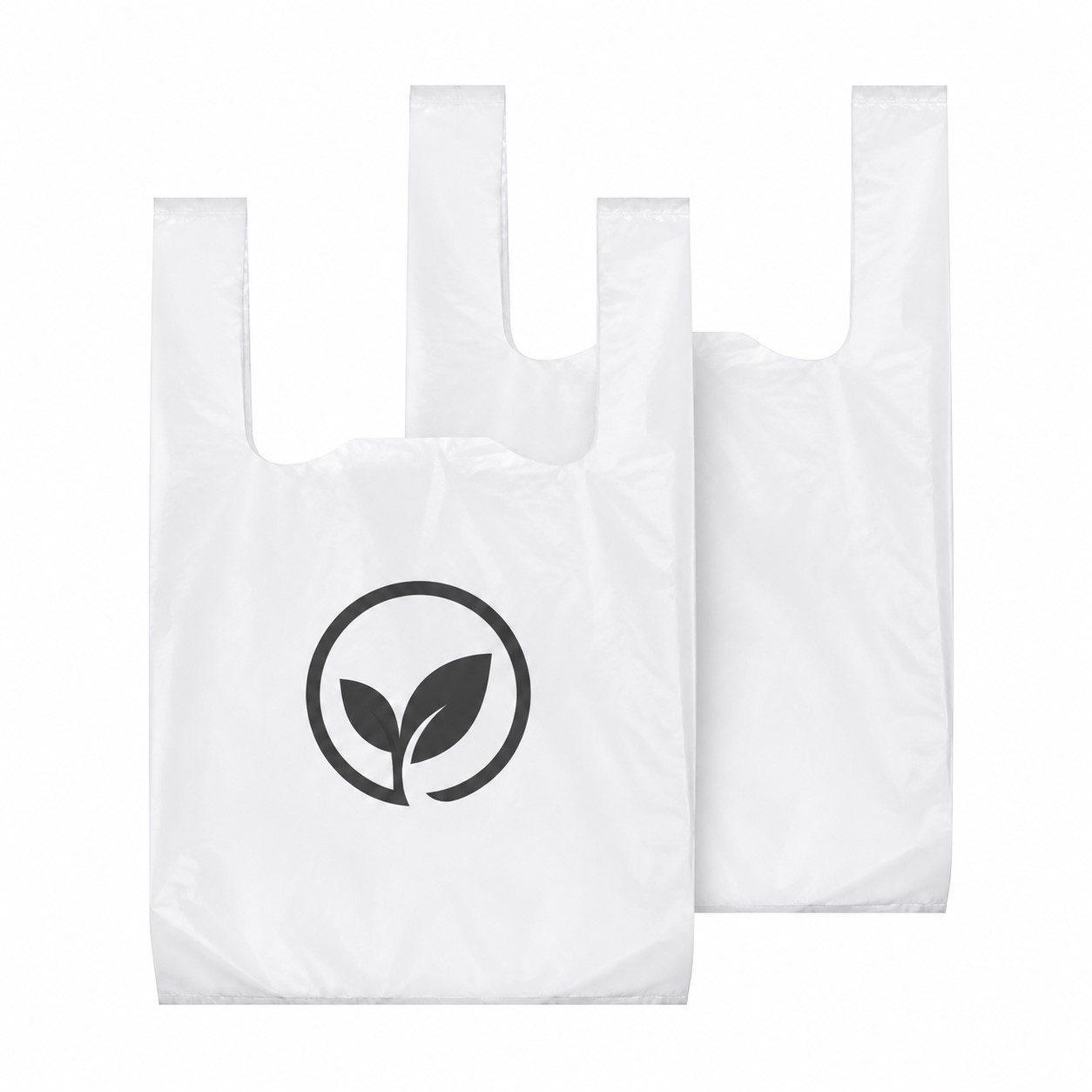HDPE Retail T-Shirt With Logo Imprint