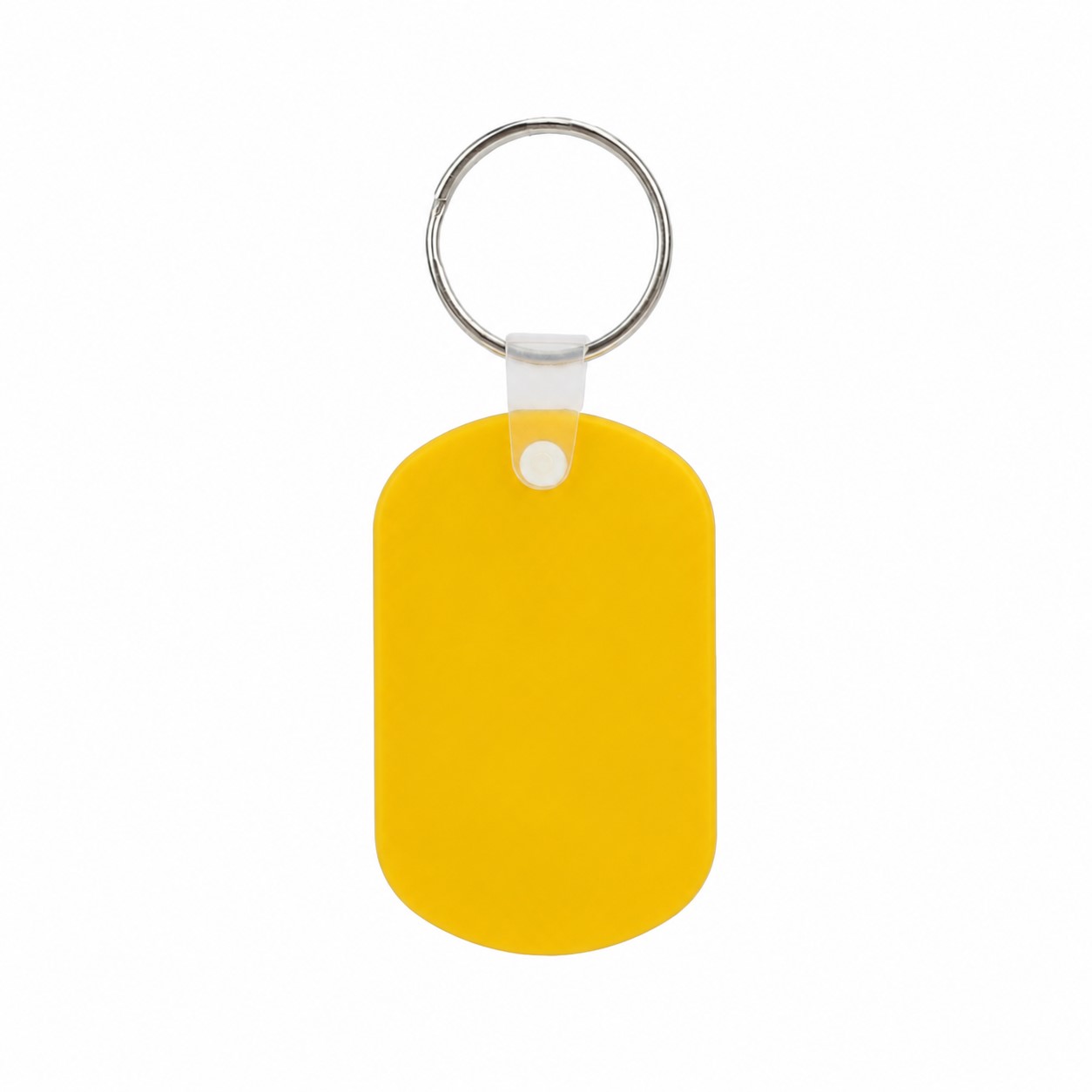 Oval ABS Plastic Key Tag — Yellow